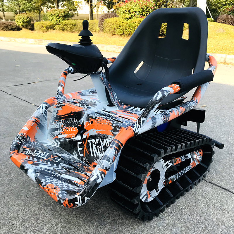 Tracked Electric Children's Mini Tank-Shaped Snowmobile