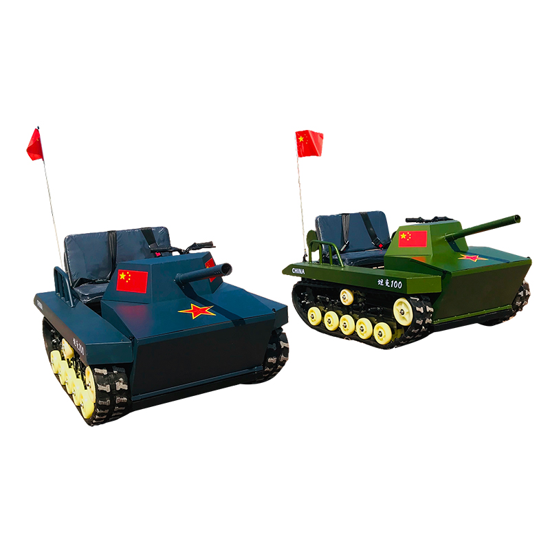 Two-Seat Tracked Chassis All-Terrain Tank Shape Snowmobile